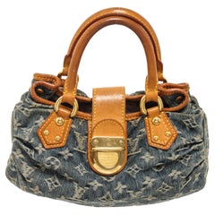 Louis Vuitton Blue Monogram Denim Pleaty Handbag