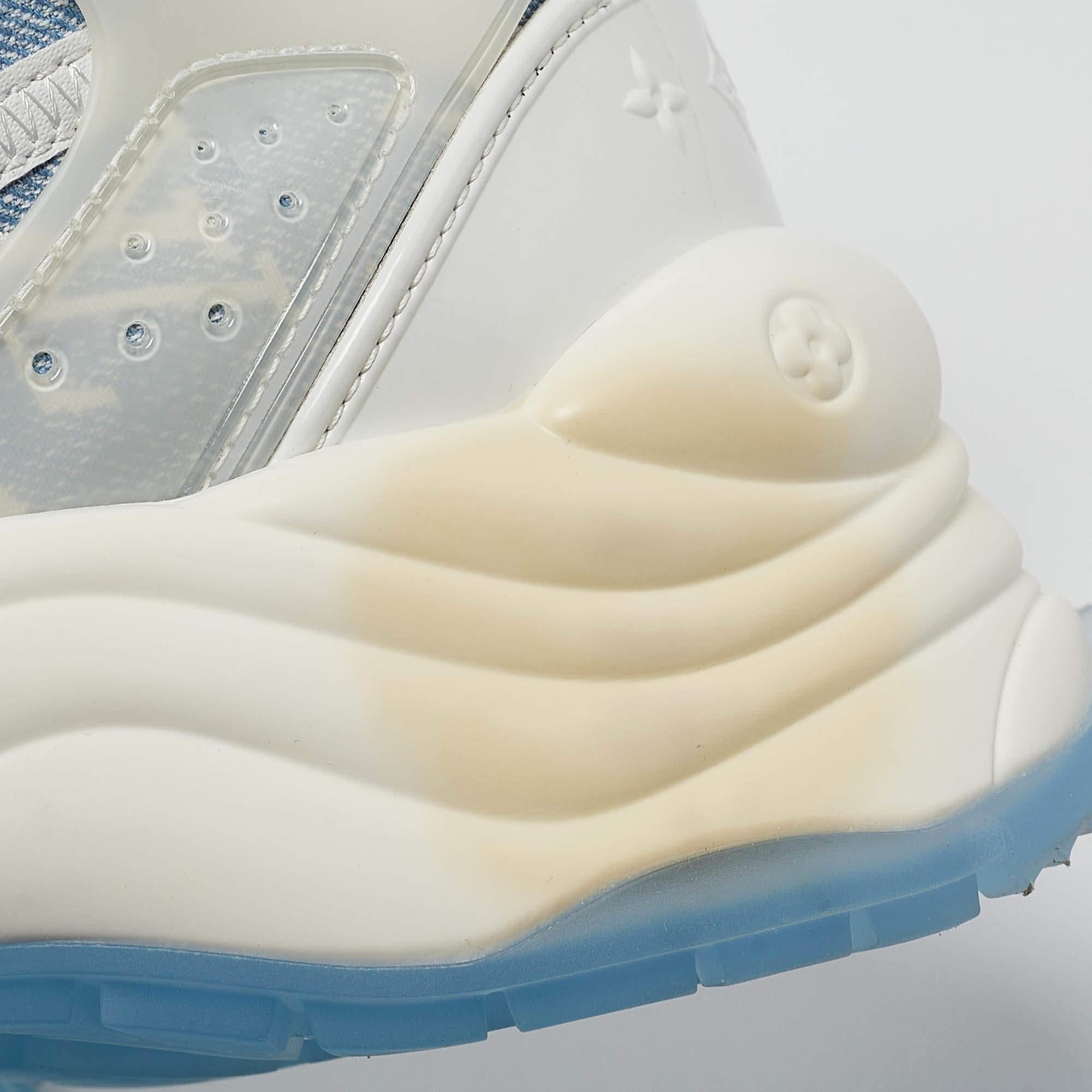 Louis Vuitton Blue Monogram Denim Run 55 Sneakers Size 41 3