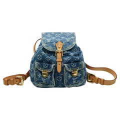 Louis Vuitton Blue Monogram Denim Sac a Dos PM