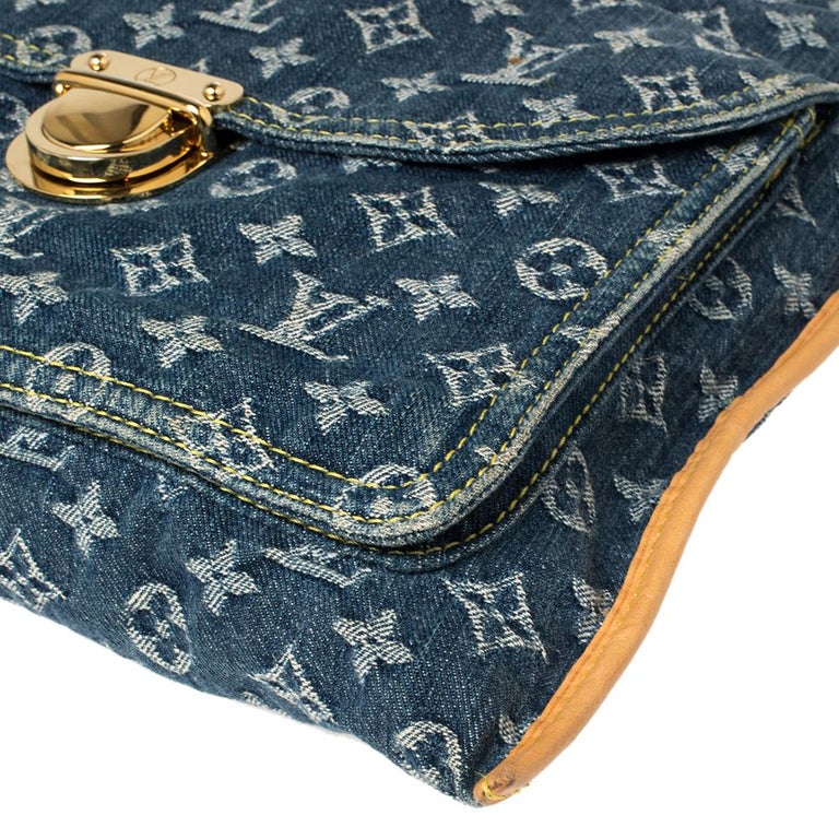Louis Vuitton Monogram Denim Sac Plat - Blue Handle Bags, Handbags