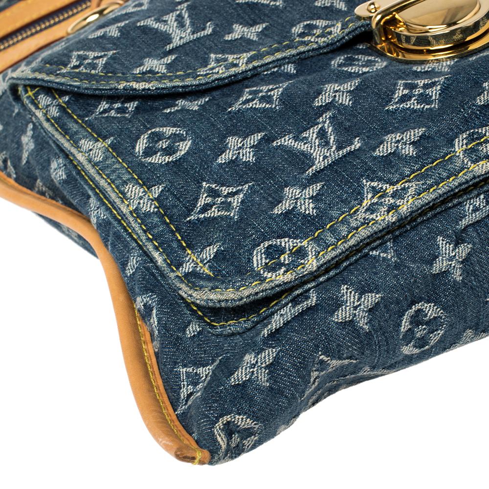 Louis Vuitton Blue Monogram Denim Sac Plat Bag 4