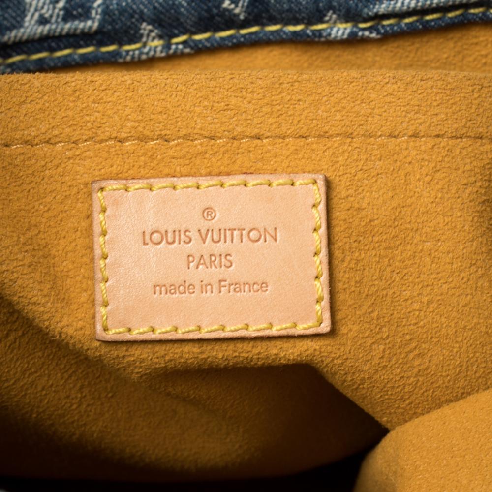 Women's Louis Vuitton Blue Monogram Denim Sac Plat Bag