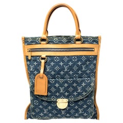 Louis Vuitton Blue Monogram Denim Sac Plat Bag