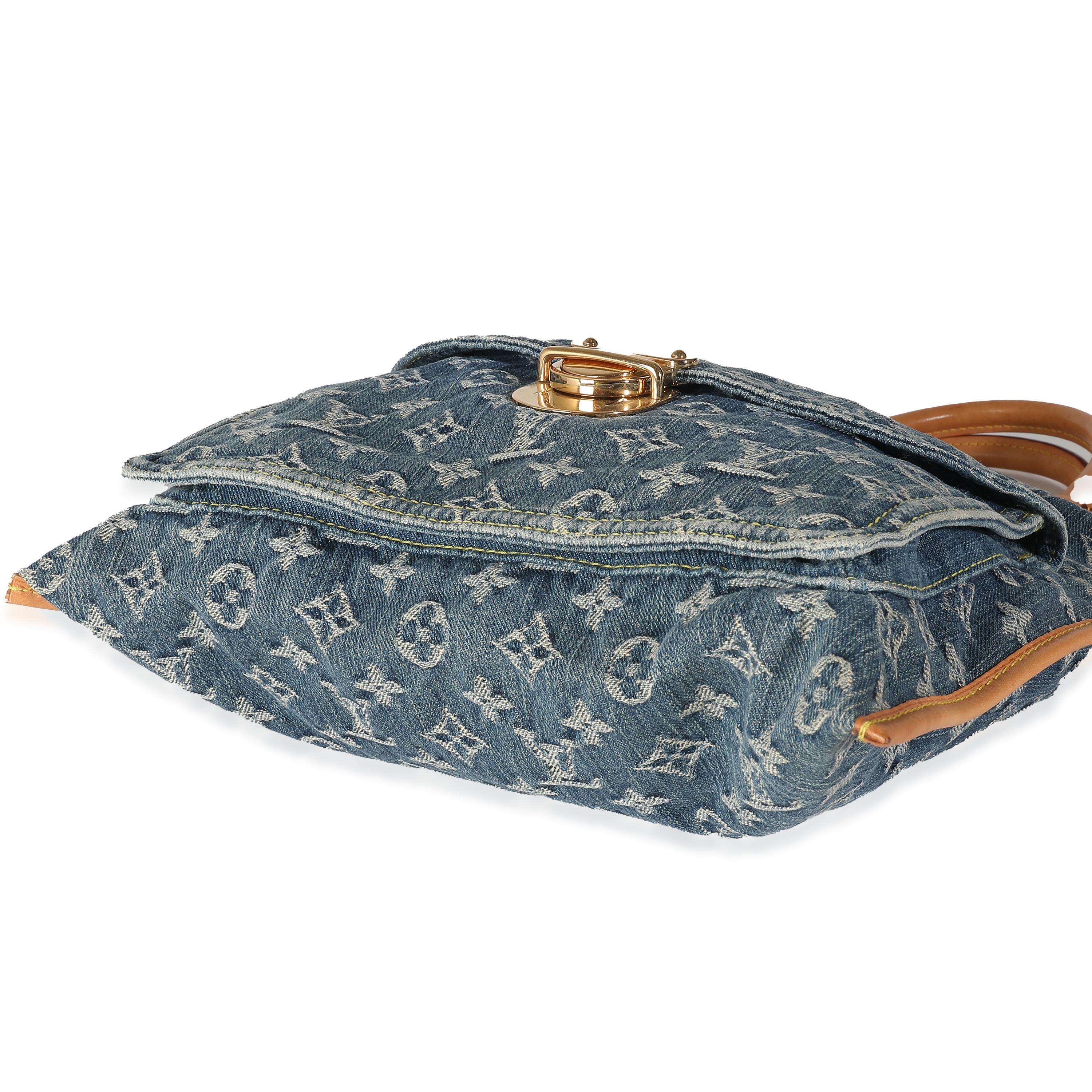 Louis Vuitton Blue Monogram Denim Sac Plat 2