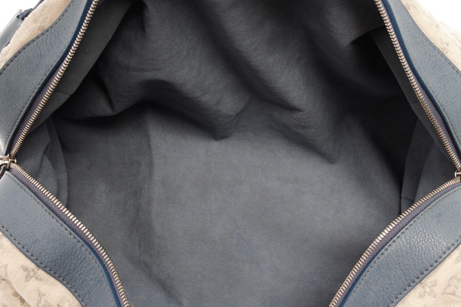 Louis Vuitton Blue Monogram Denim Speedy Round GM Handbag 2