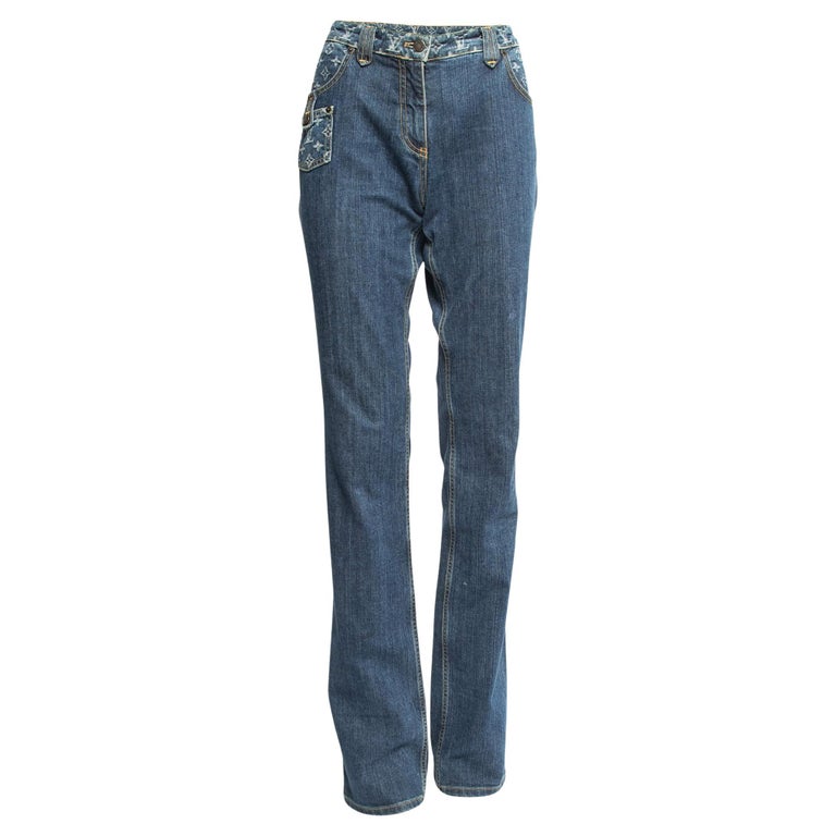 LOUIS VUITTON Monogram Denim Mom Jeans SIZE 36 european (4 US or