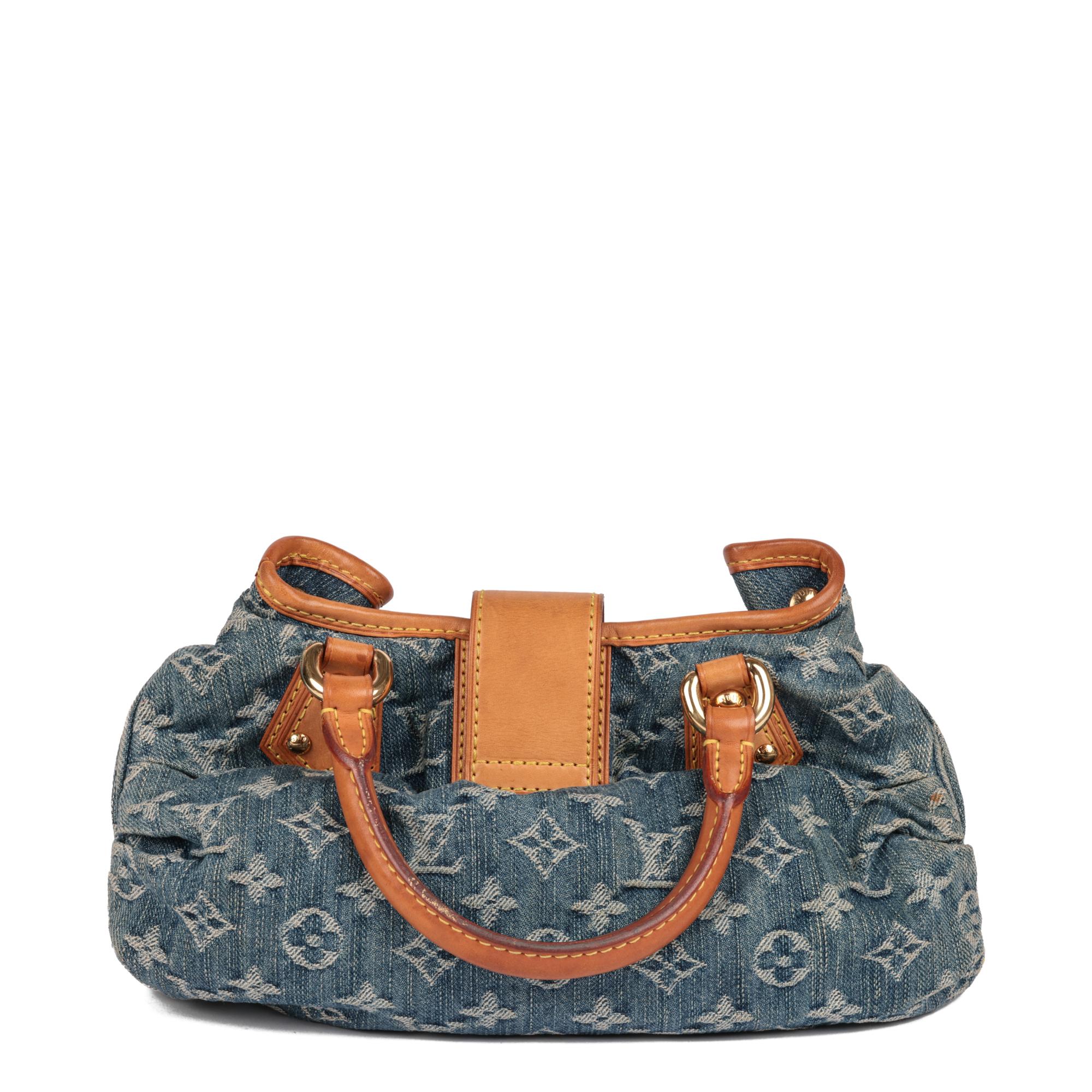 louis vuitton pleaty denim bag