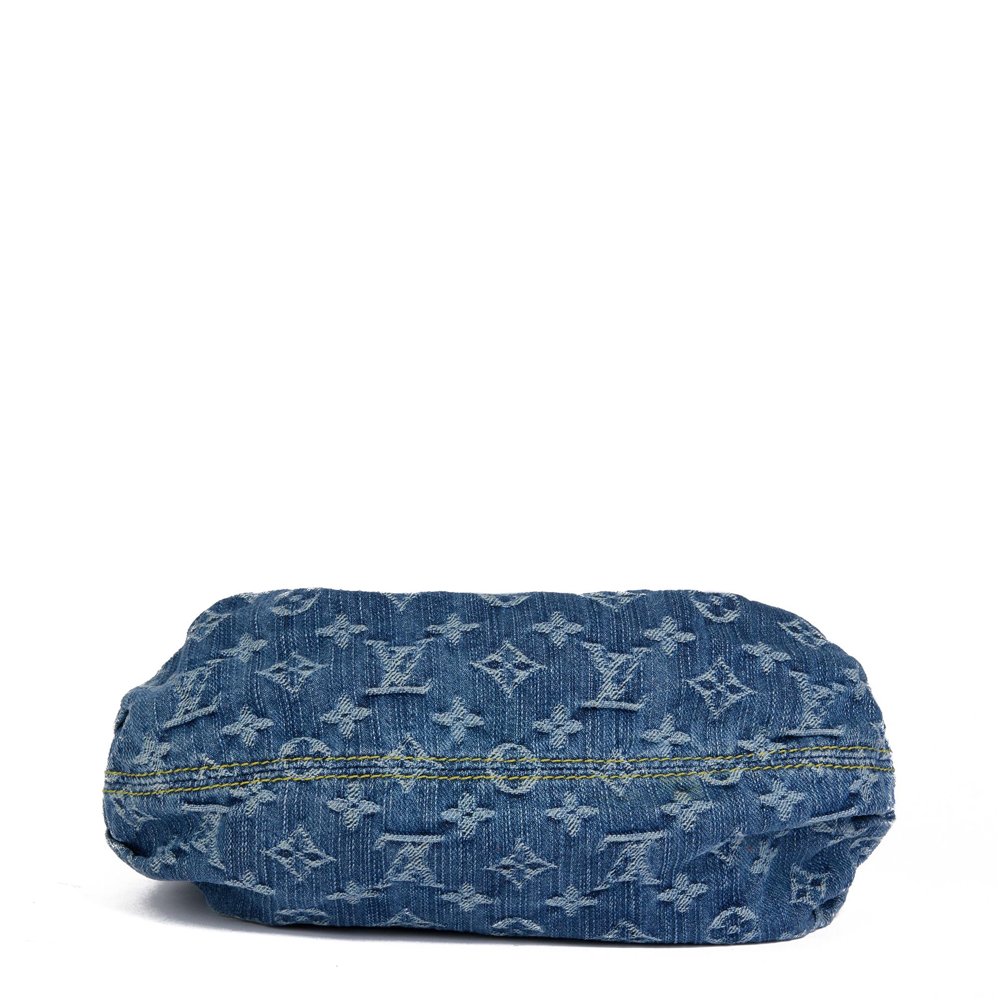 Women's LOUIS VUITTON Blue Monogram Denim & Vachetta Leather Pleaty