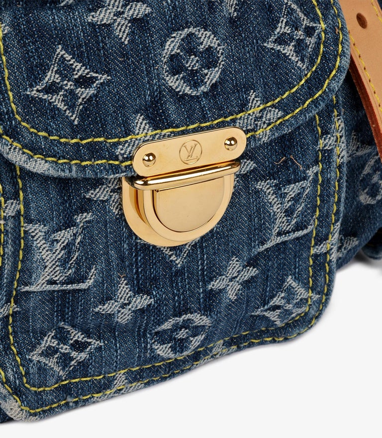 Rare Louis Vuitton Monogram Denim Sac A Dos Gm Blue Jean Backpack