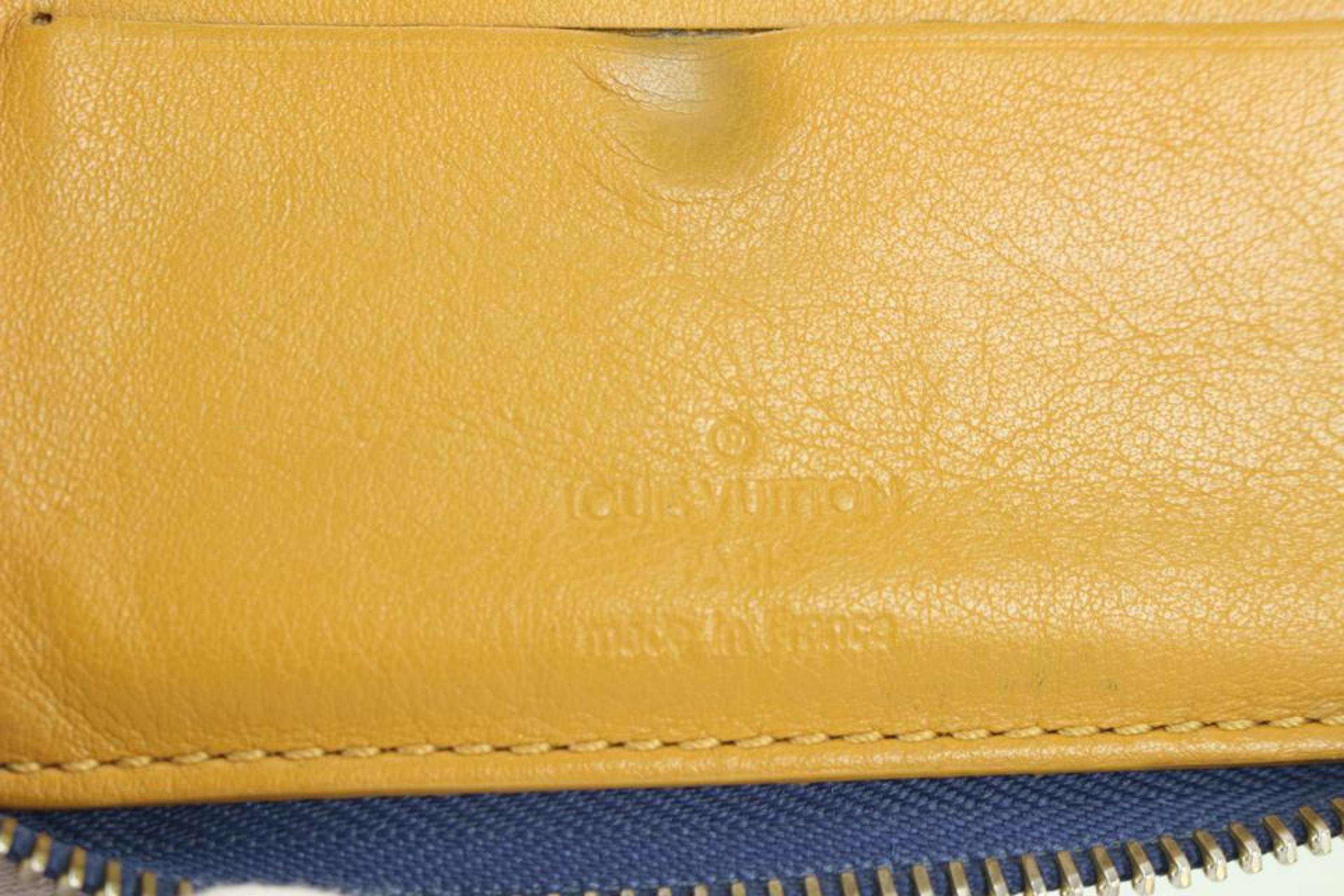 Louis Vuitton Blue Monogram Denim Zippy Coin Wallet Compact 3LVJ1020 For Sale 2