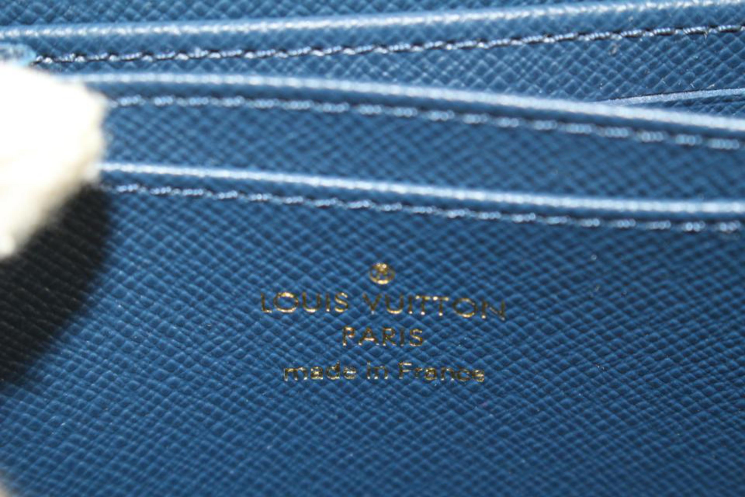 Louis Vuitton Blue Monogram Denim Zippy Coin Wallet Compact Zip Around 6lv228s 1