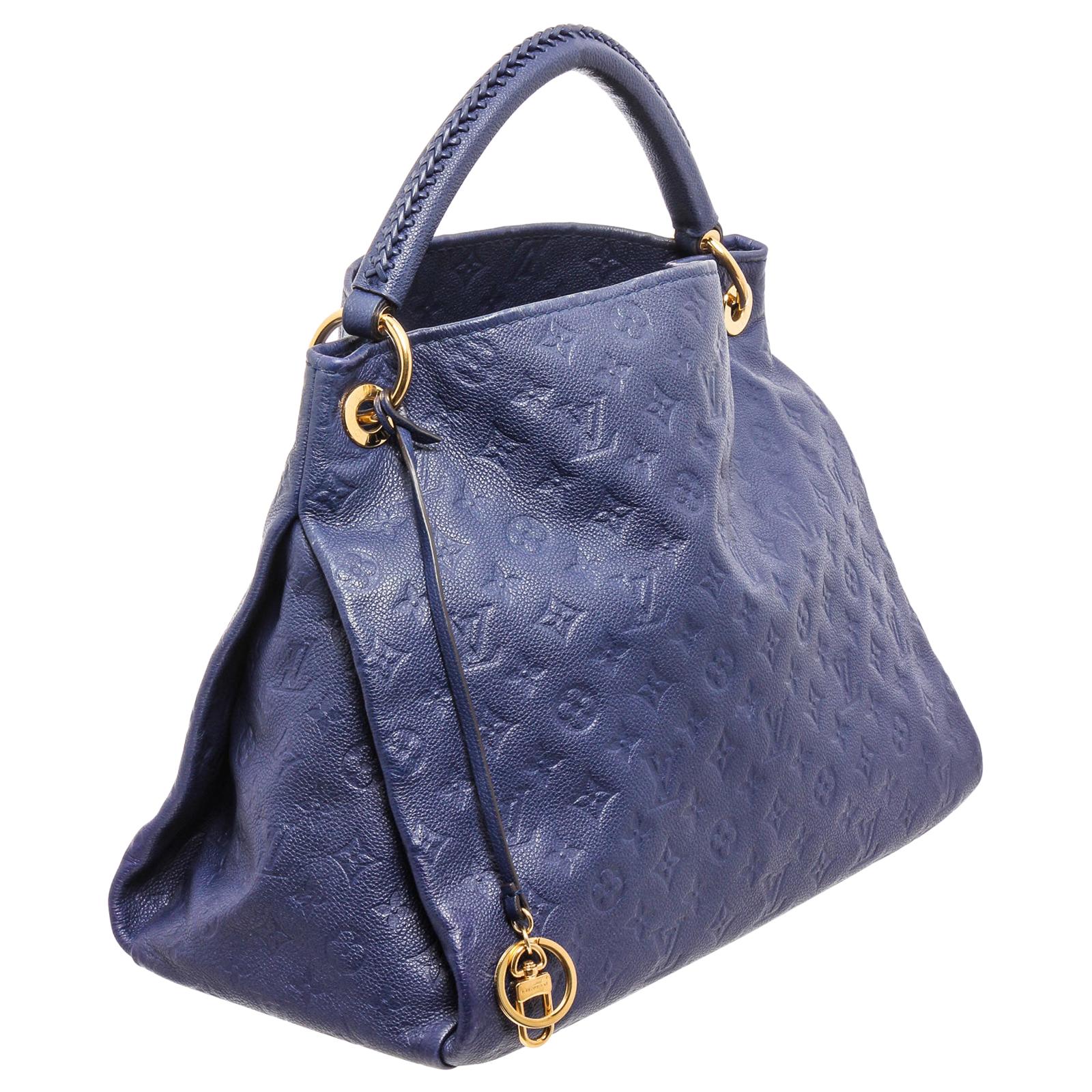 Louis Vuitton Dark Navy Blue Monogram Empreinte Leather Artsy MM Bag at  1stDibs