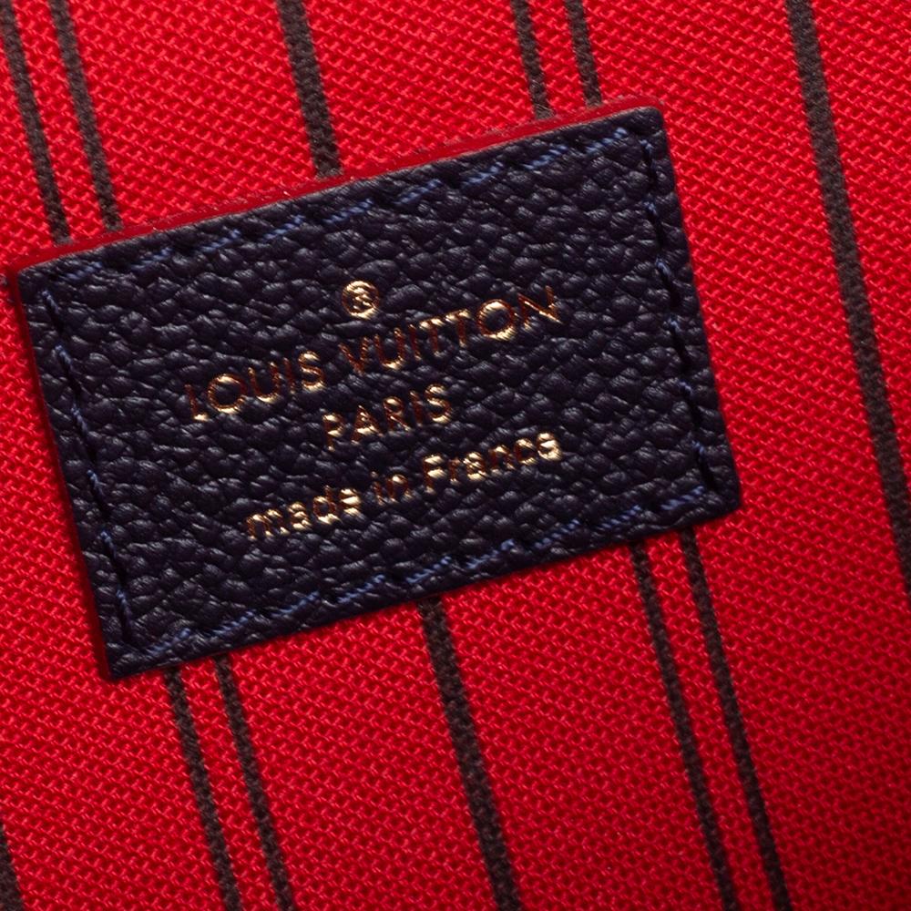 Black Louis Vuitton Blue Monogram Empreinte Leather Pochette Metis Bag