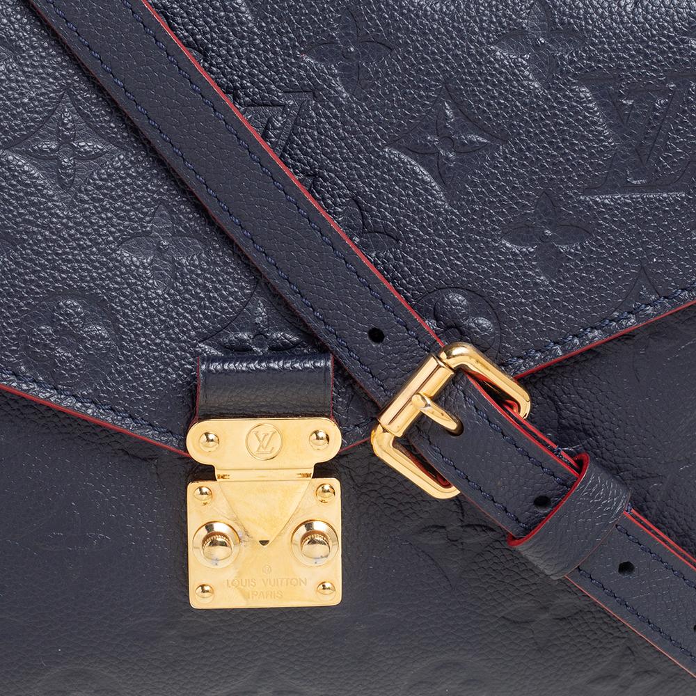 Louis Vuitton Blue Monogram Empreinte Leather Pochette Metis Bag 1