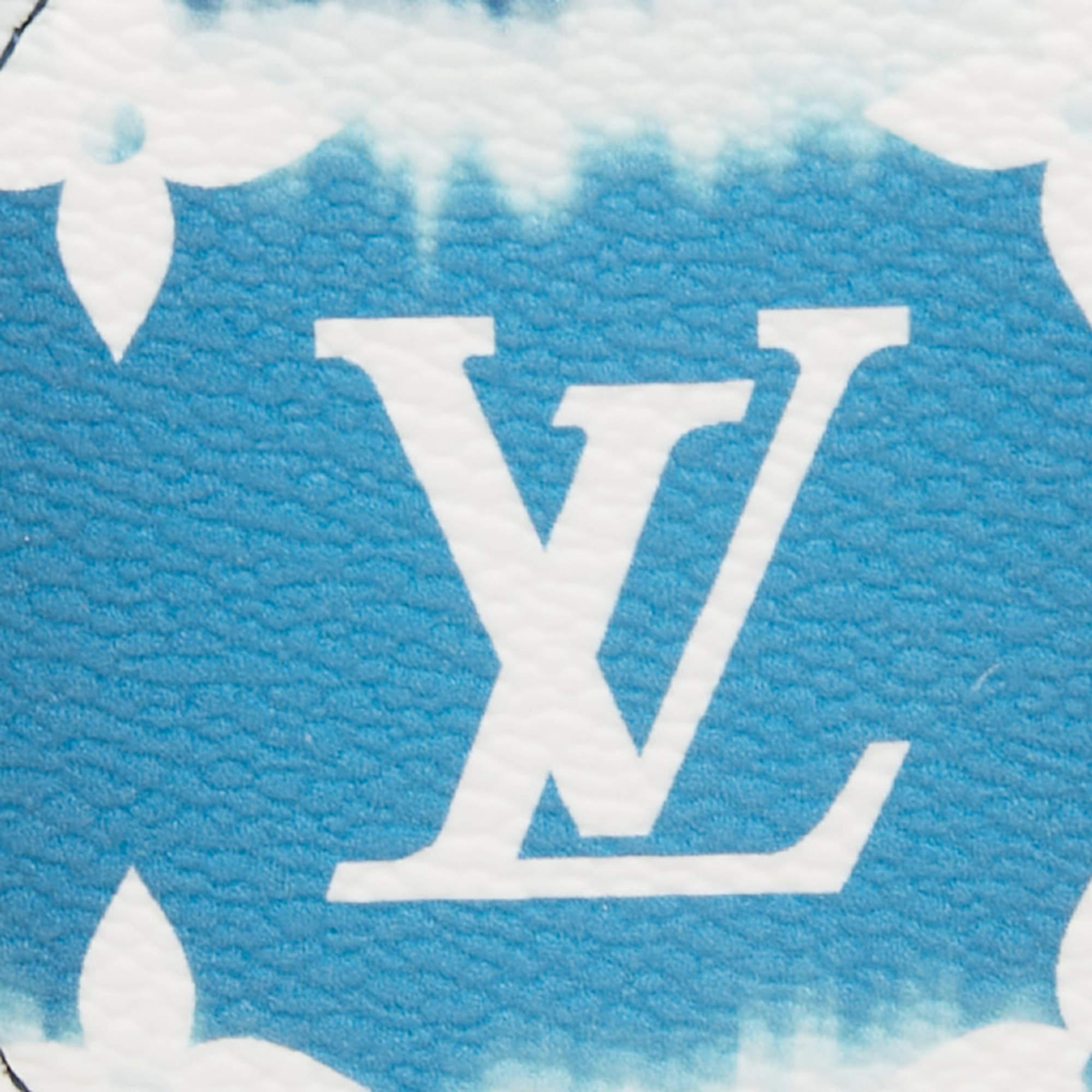 Louis Vuitton Blue Monogram Escale Canvas Earphone Case For Sale 4