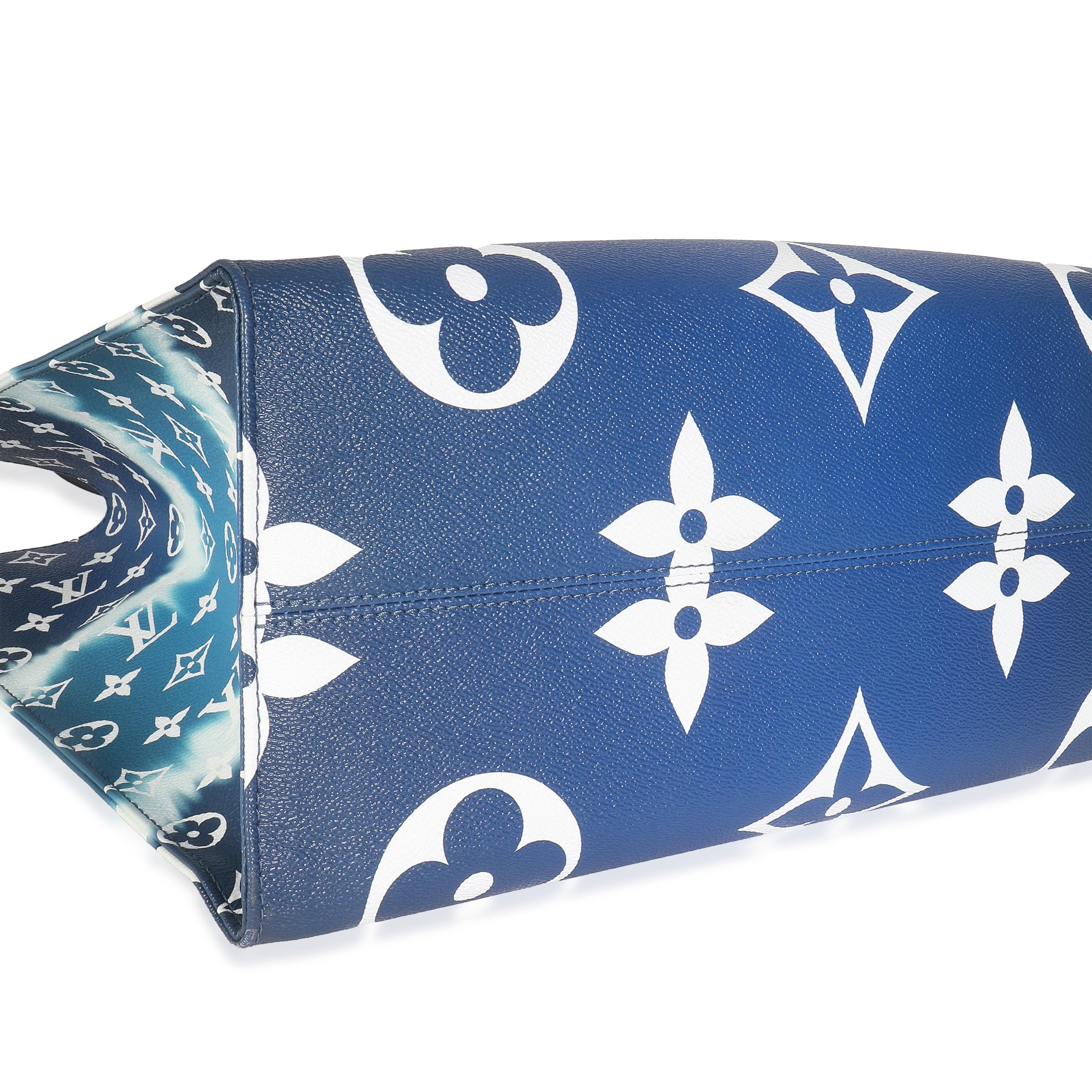 Louis Vuitton Blau Monogram Escale Segeltuch Onthego GM im Angebot 2