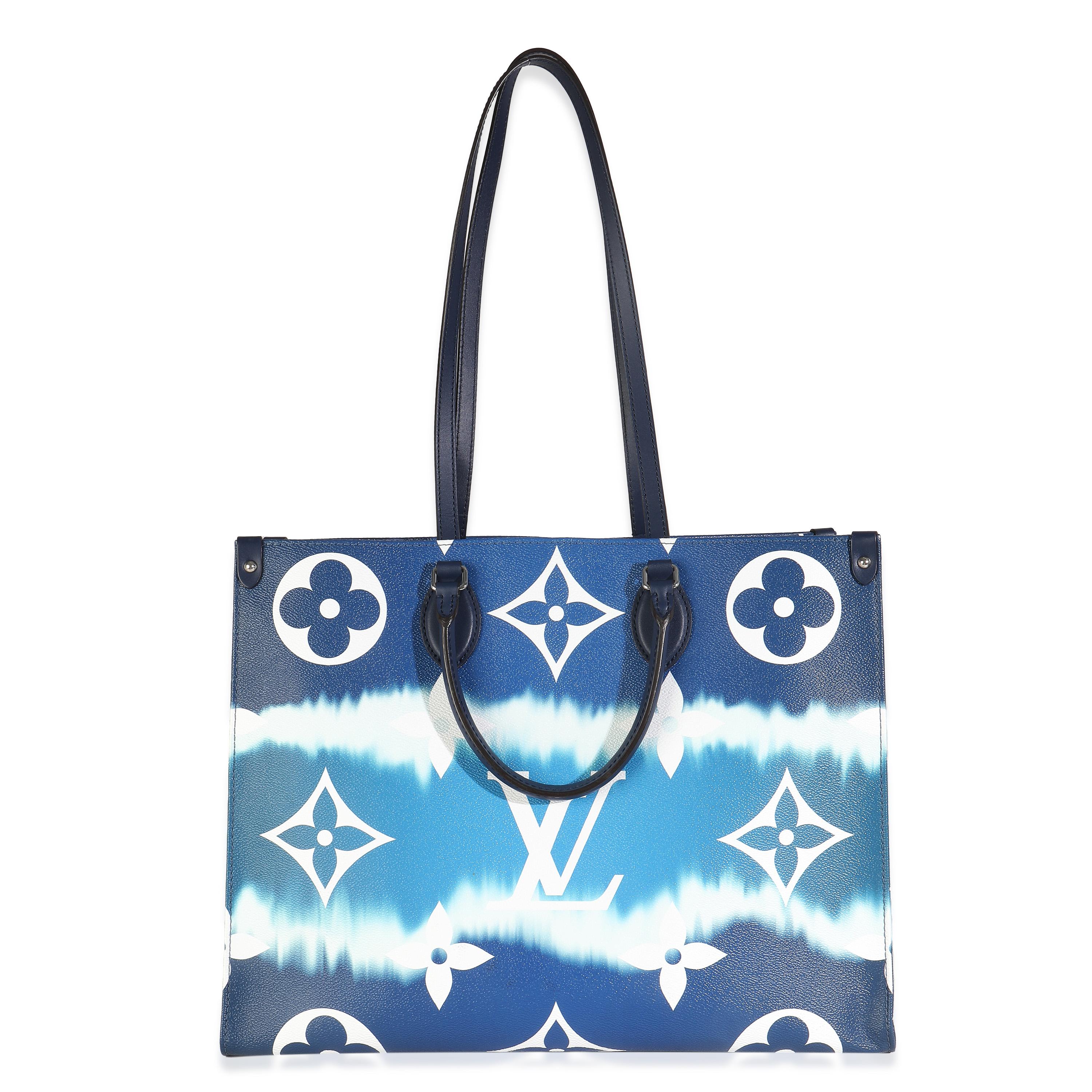 Louis Vuitton Blau Monogram Escale Segeltuch Onthego GM im Angebot 3
