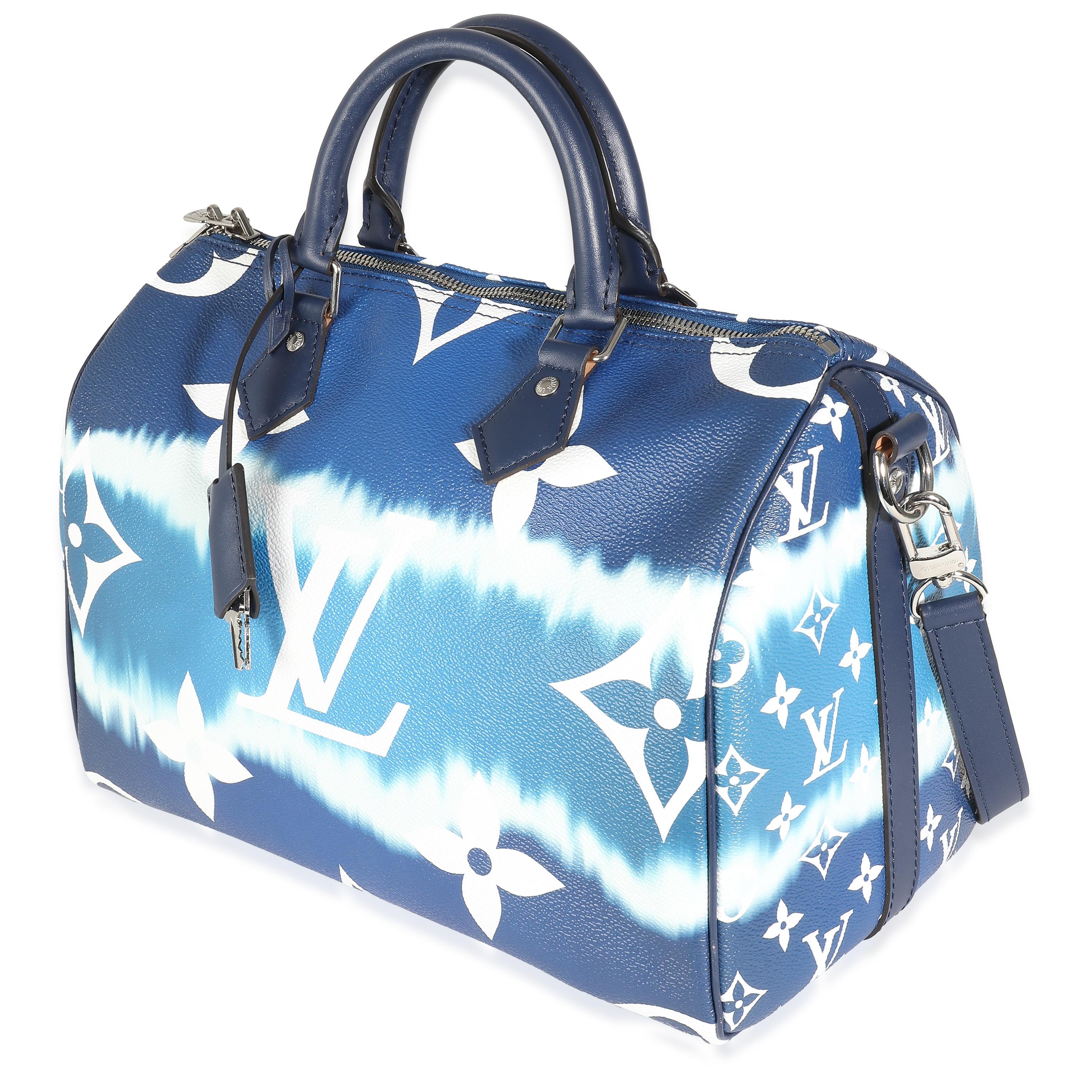 Women's or Men's Louis Vuitton Blue Monogram Escale Canvas Speedy Bandouliere 30