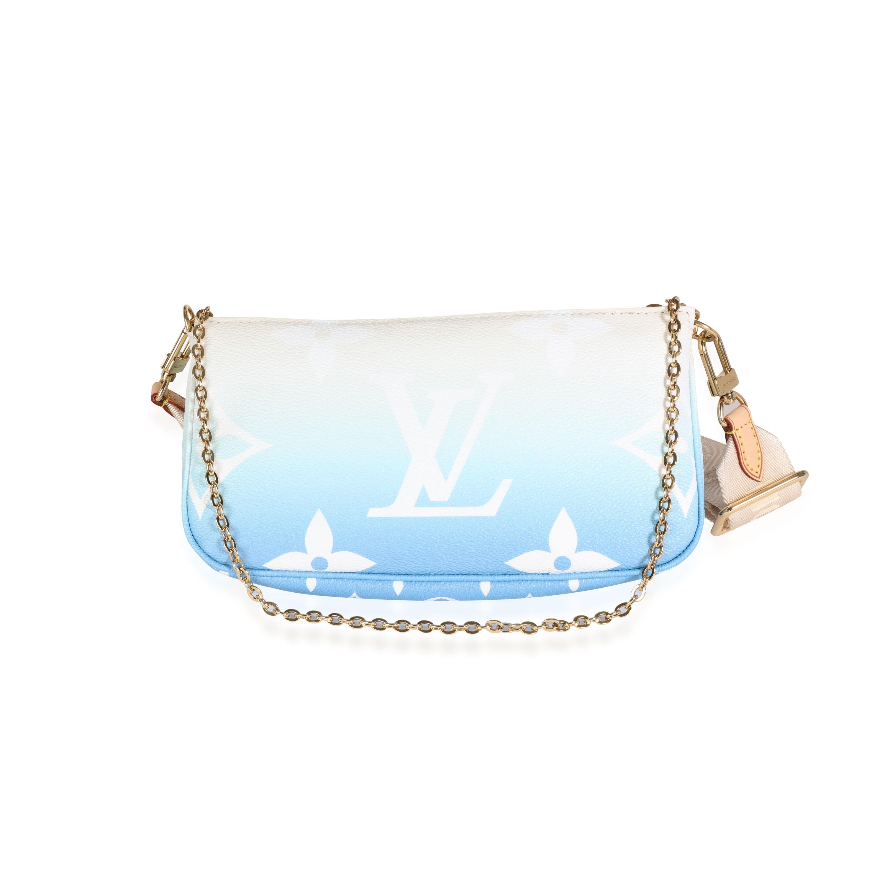 Multi-Pochette-Accessoires von Louis Vuitton mit blauem Monogramm Giant By The Pool (Blau)