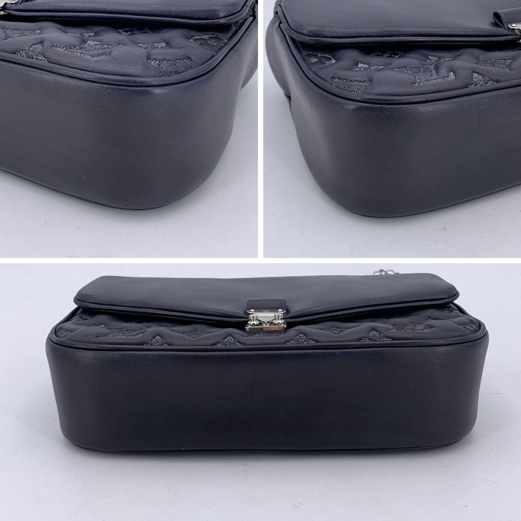 Women's Louis Vuitton Blue Monogram Mama Broiderie Leather Shoulder Bag For Sale