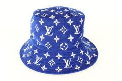 Louis Vuitton Blue Monogram Match Bucket Hat 67LK523S