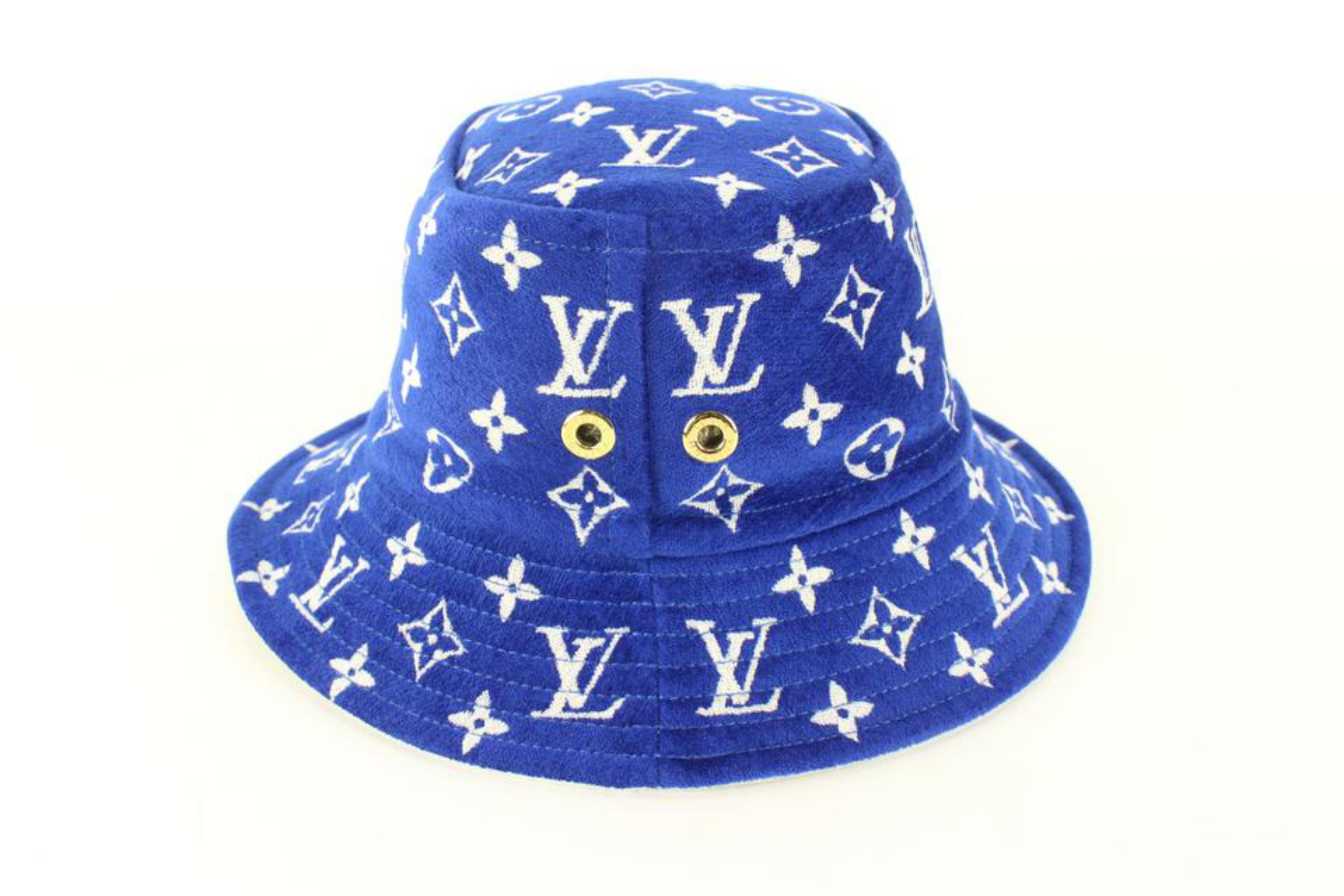 Louis Vuitton Blue Monogram Match Bucket Hat 67LK523S 1