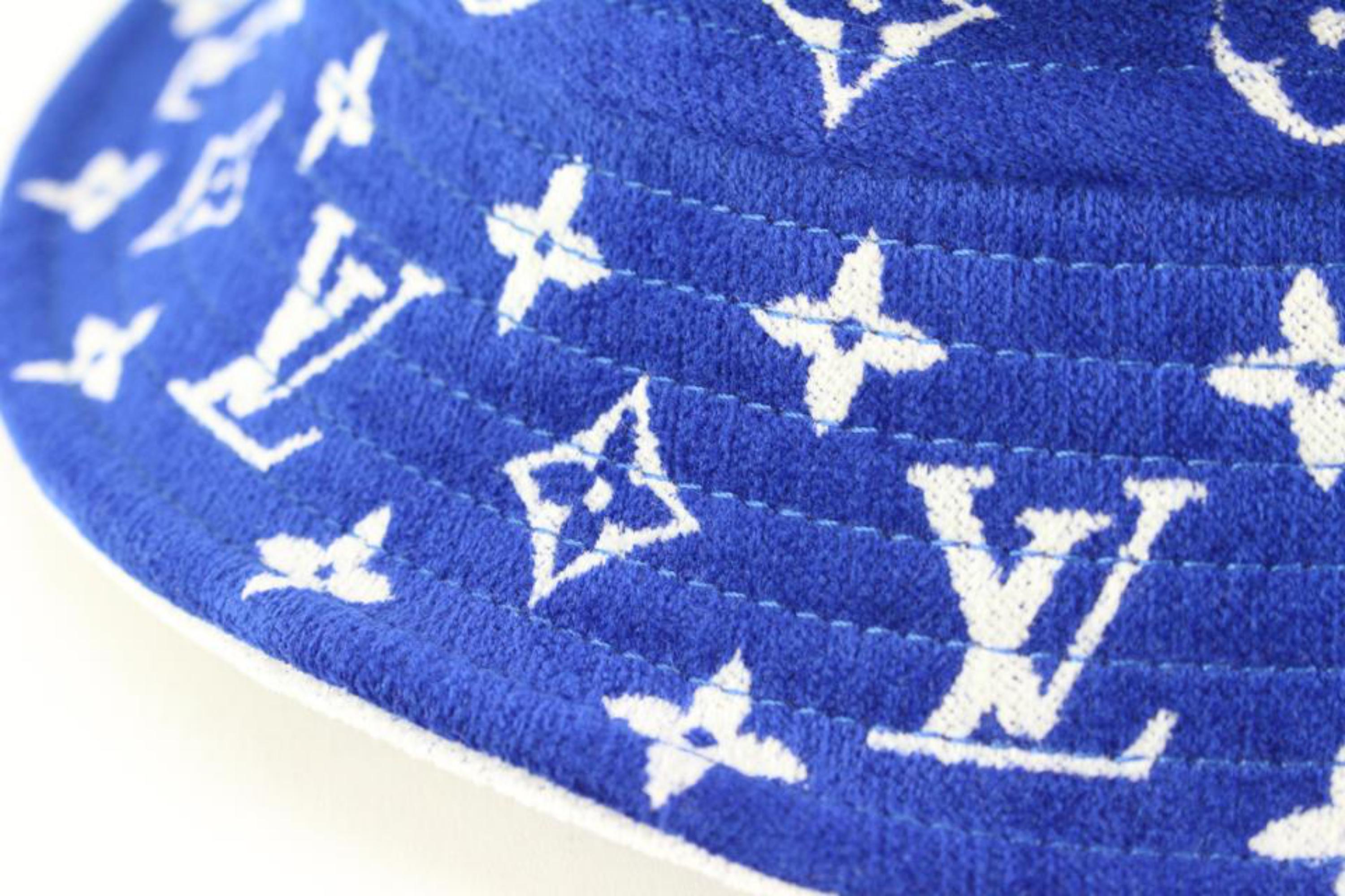 Louis Vuitton Blue Monogram Match Bucket Hat 67LK523S 2