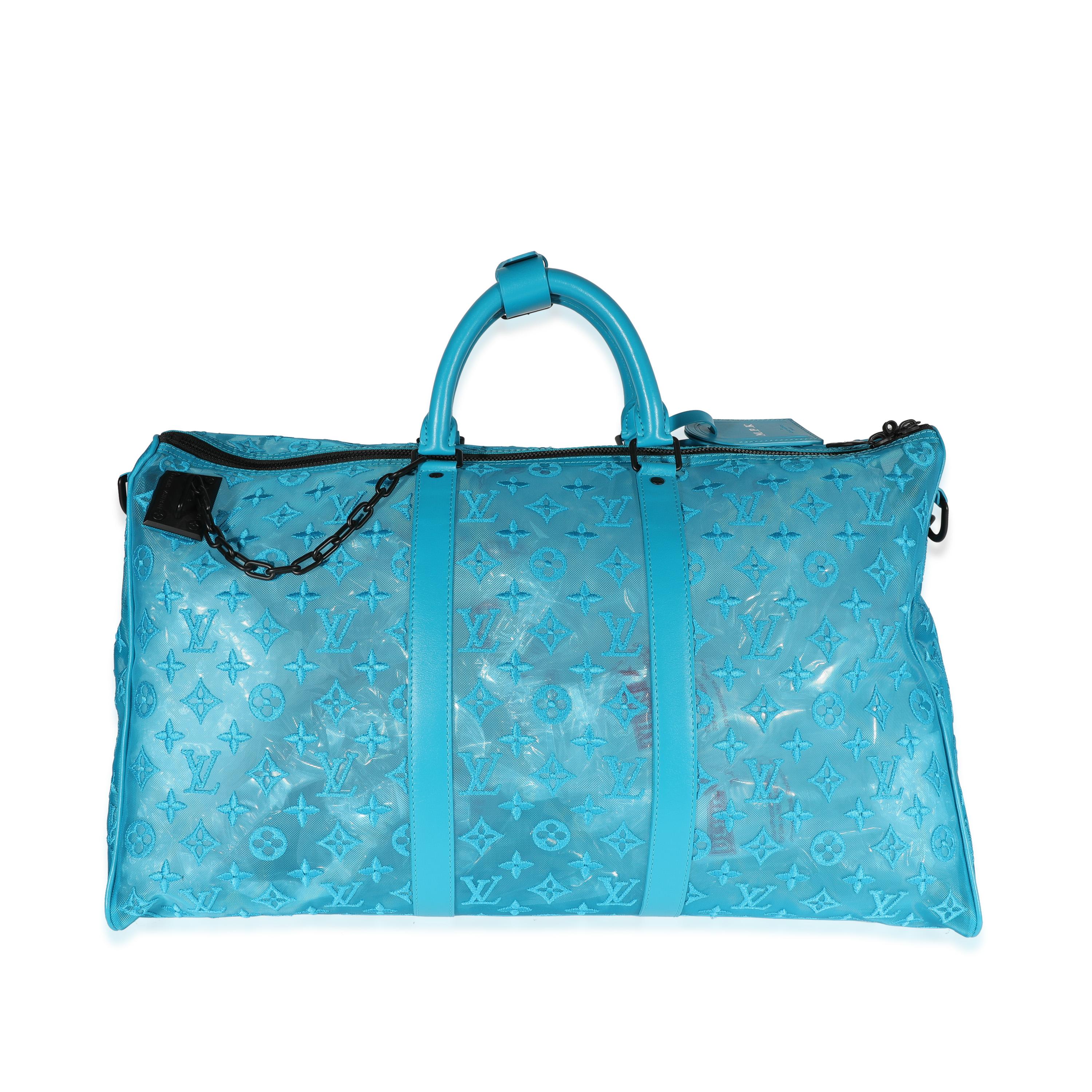 louis vuitton blue duffle bag