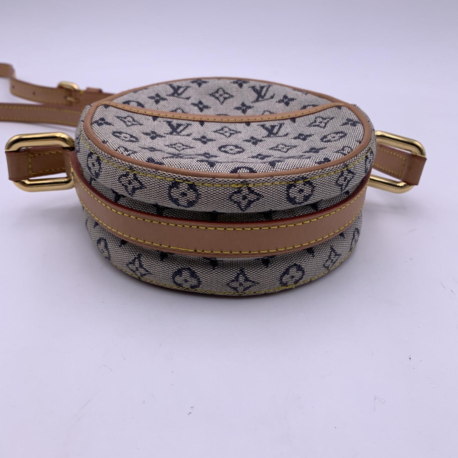 Louis Vuitton Blaue Monogrammierte Mini Lin Canvas Jeanne PM Umhängetasche im Zustand „Hervorragend“ in Rome, Rome