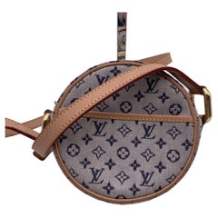 Louis Vuitton Blaue Monogrammierte Mini Lin Canvas Jeanne PM Umhängetasche