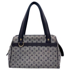 Louis Vuitton Blue Monogram Mini Lin Canvas Josephine PM Bag