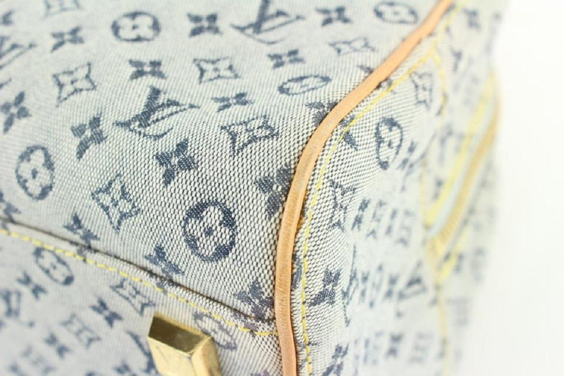 Louis Vuitton Blue Monogram Mini Lin Marie Speedy Deauville Boston Bag607lvs616 3