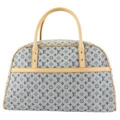 Louis Vuitton - Sac Deauville Boston « Mini Lin Marie Speedy » bleu avec monogramme, étagères 616