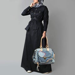 Louis Vuitton Blue Monogram Patchwork Denim Bowly Bag
