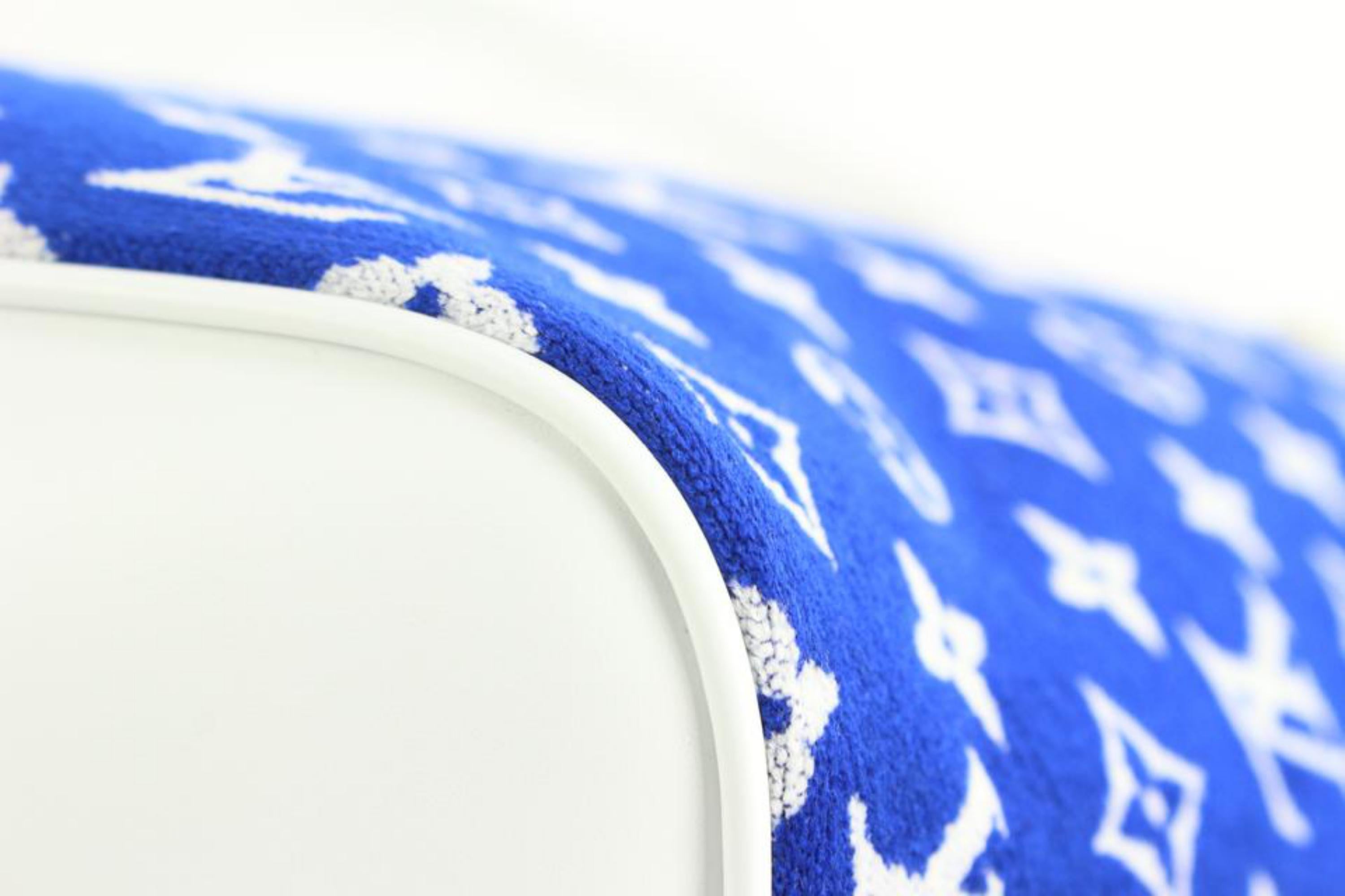 Louis Vuitton Bleu Monogram Velvet Match Neverfull MM Tote 70lk523s Pour femmes en vente