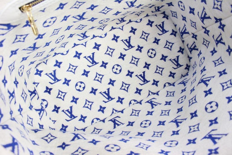 Louis Vuitton Large Blue Monogram Mon Stripe Neverfull GM Tote Bag  369lvs525 at 1stDibs