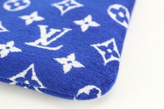 Louis Vuitton Blue Monogram Velvet Match Neverfull Pochette MM or GM 22lv517s