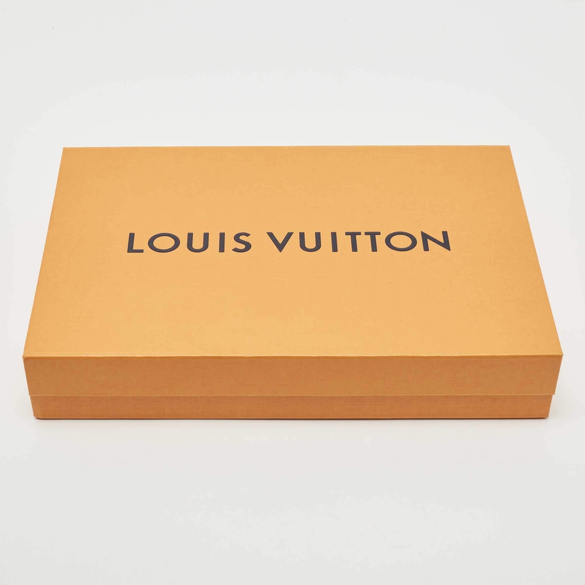 Louis Vuitton Blue Nuit Limited Edition Chale Monogram Silk & Wool Rock Shawl 1