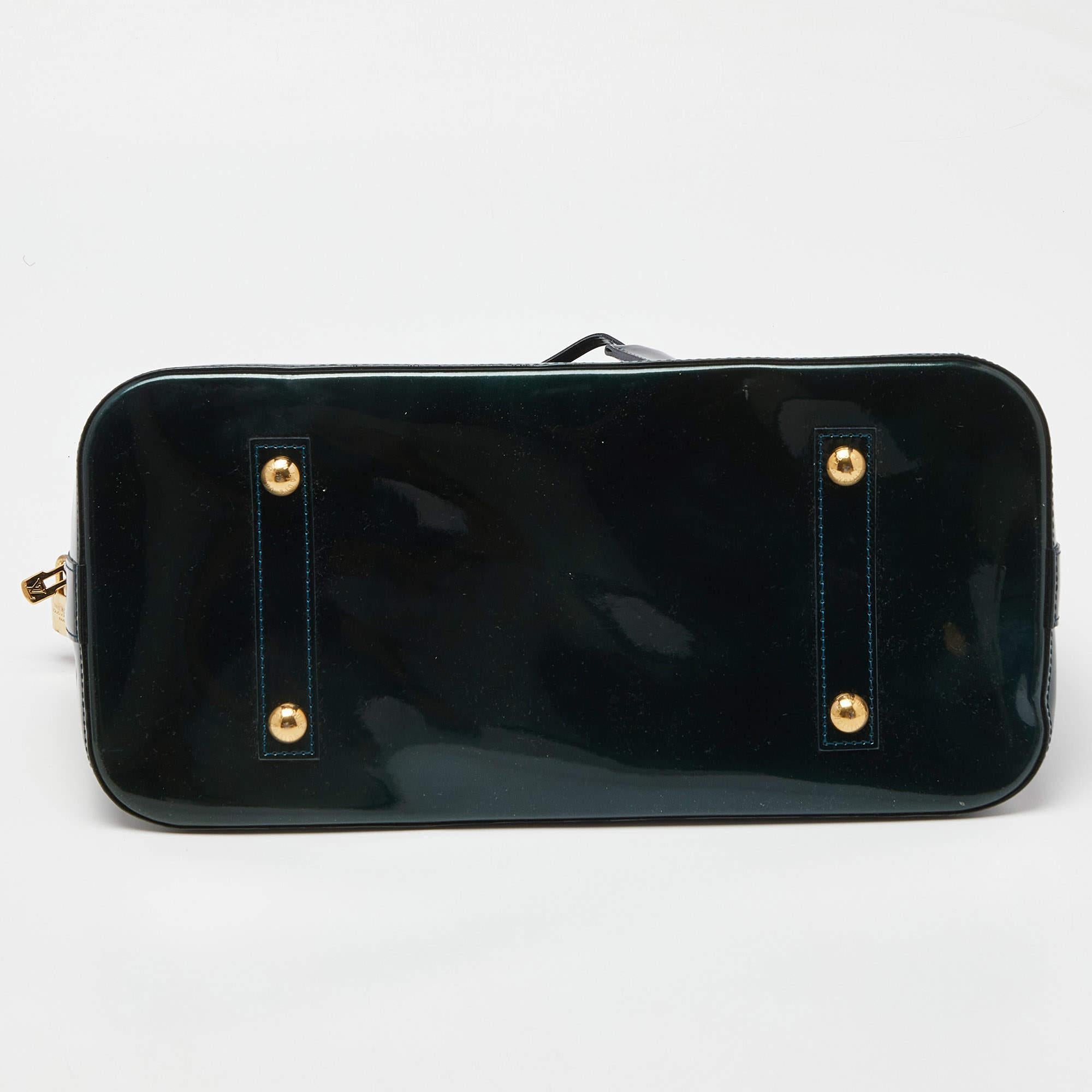 Louis Vuitton Blue Nuit Monogram Vernis Alma GM Bag 1