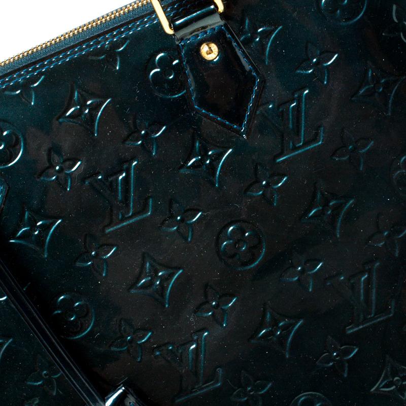 Louis Vuitton Blue Nuit Monogram Vernis Alma GM Bag 1