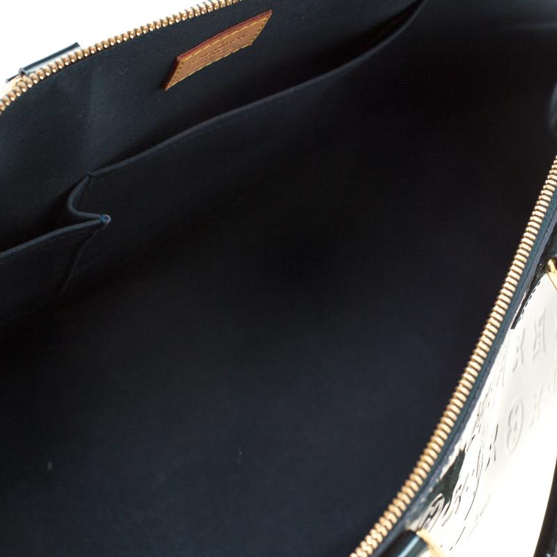 Louis Vuitton Blue Nuit Monogram Vernis Alma GM Bag 2