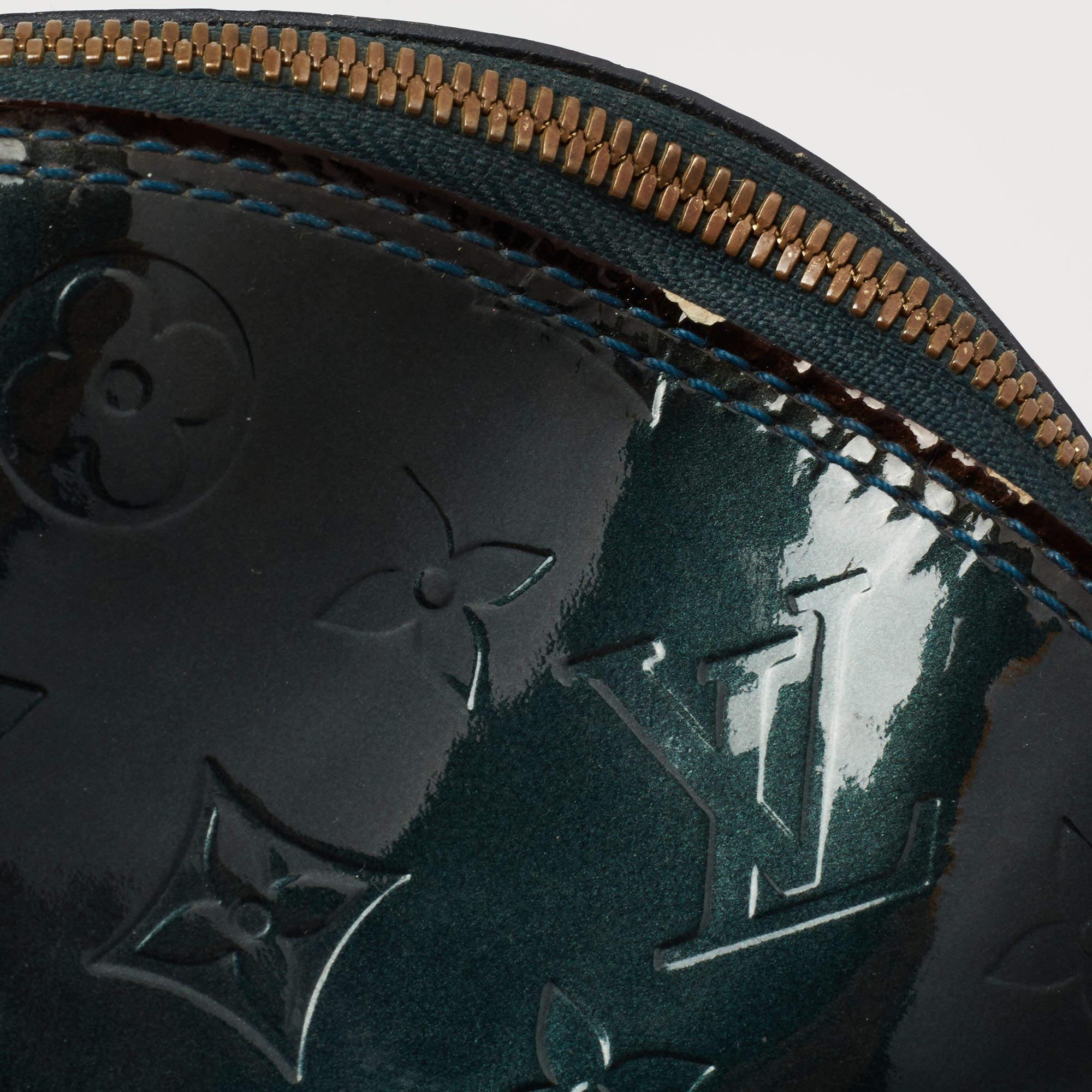 Louis Vuitton Blue Nuit Monogram Vernis Alma GM Bag 3