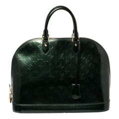 Louis Vuitton Blue Nuit Monogram Vernis Alma GM Bag