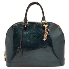 Blaue Nuit Monogrammierte Vernis Alma GM Tasche von Louis Vuitton