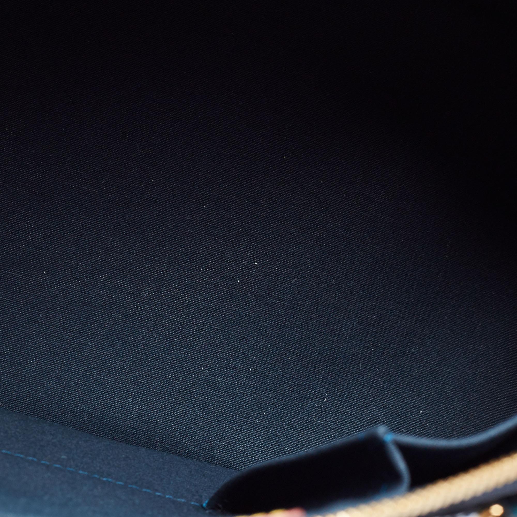 Louis Vuitton Blue Nuit Monogram Vernis Leather Alma GM Bag 4