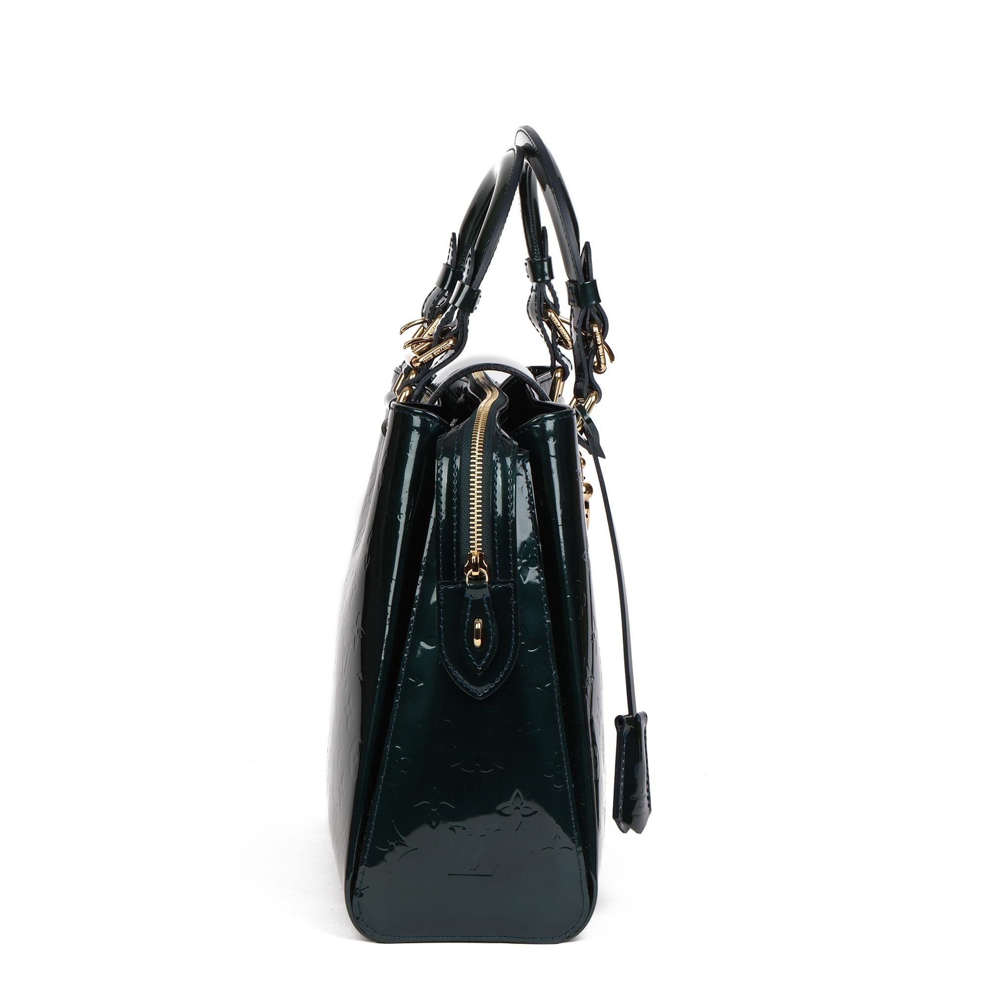 Black Louis Vuitton Blue Nuit Monogram Vernis Leather Melrose Avenue