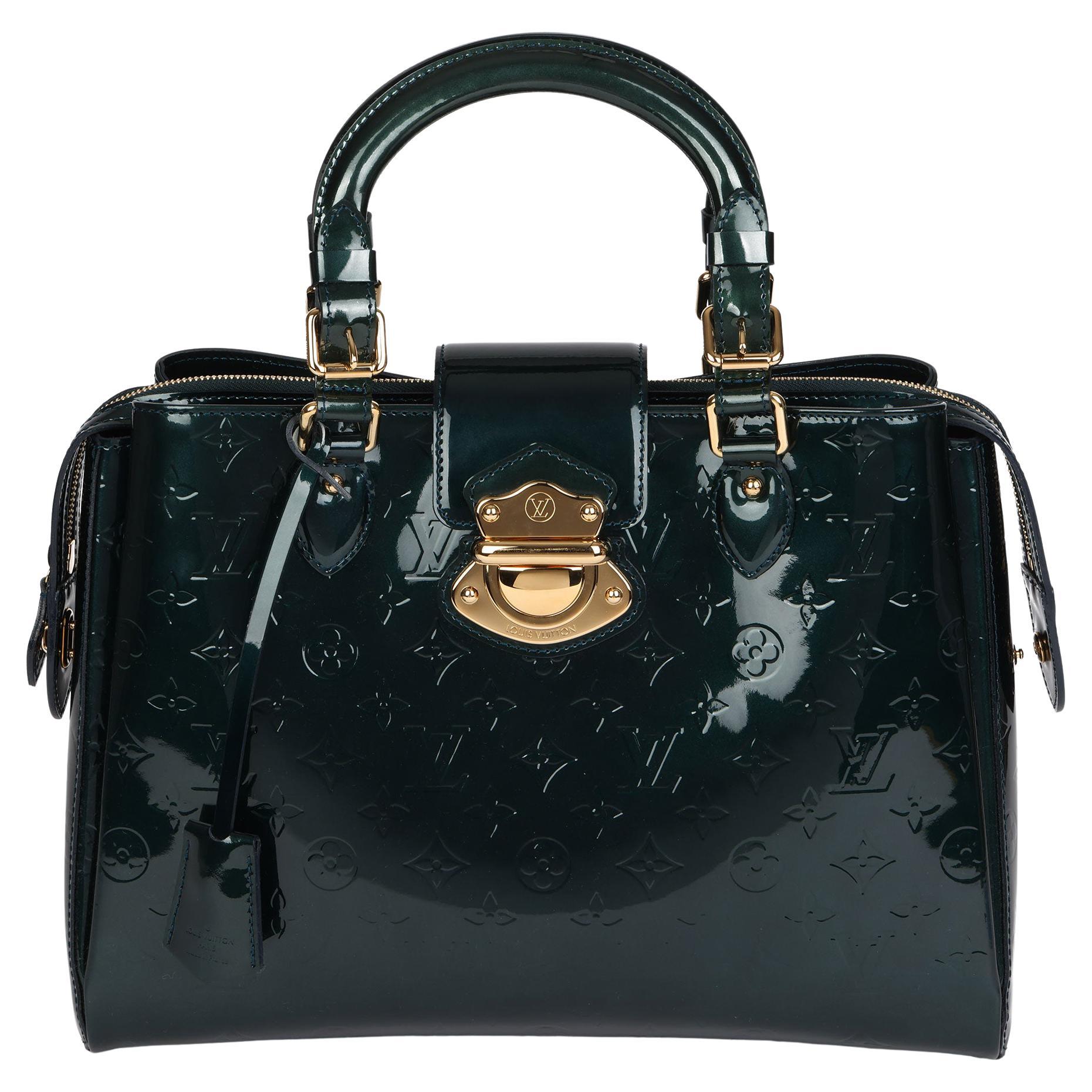 Louis Vuitton Blue Nuit Monogram Vernis Leather Melrose Avenue