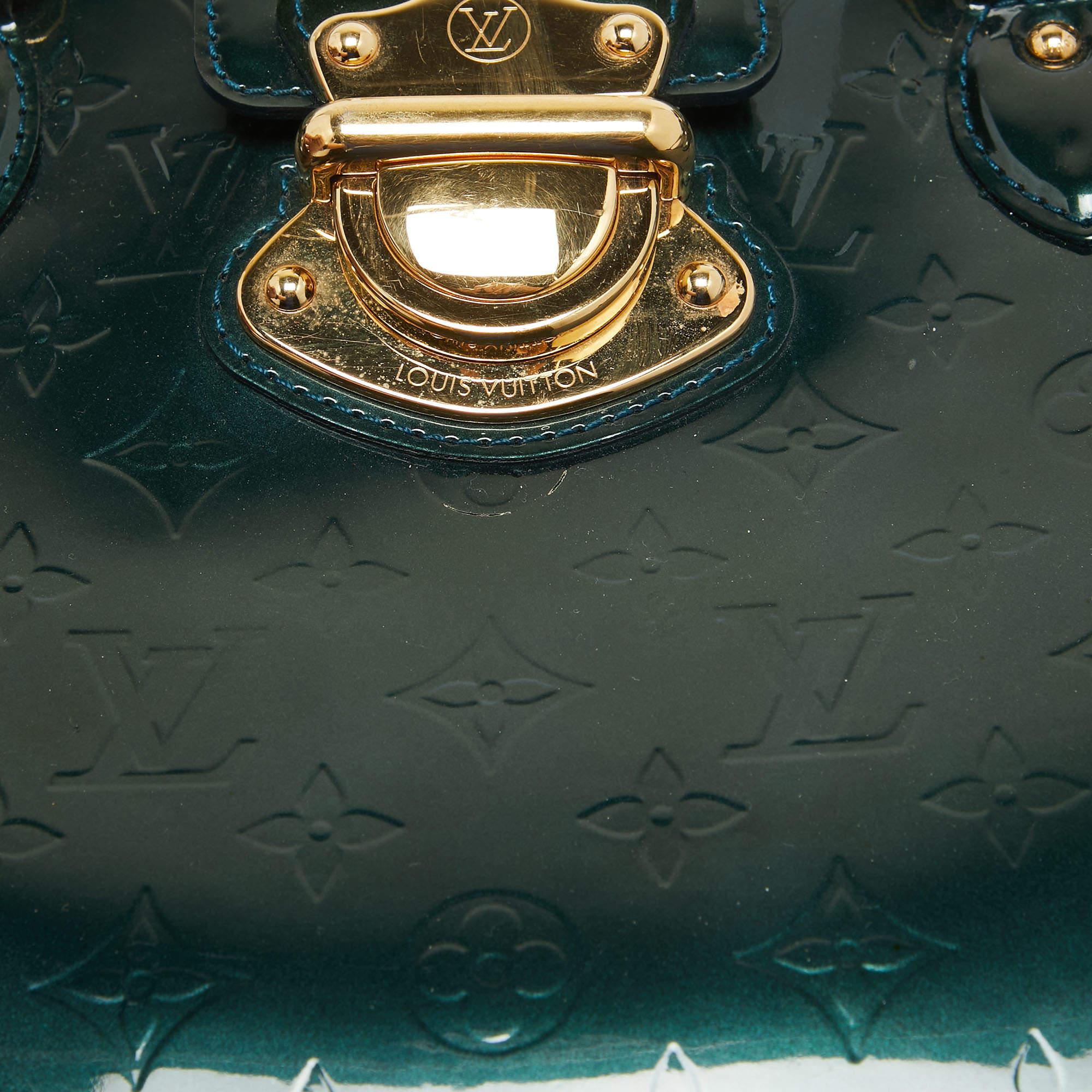 Women's Louis Vuitton Blue Nuit Monogram Vernis Melrose Avenue Bag For Sale