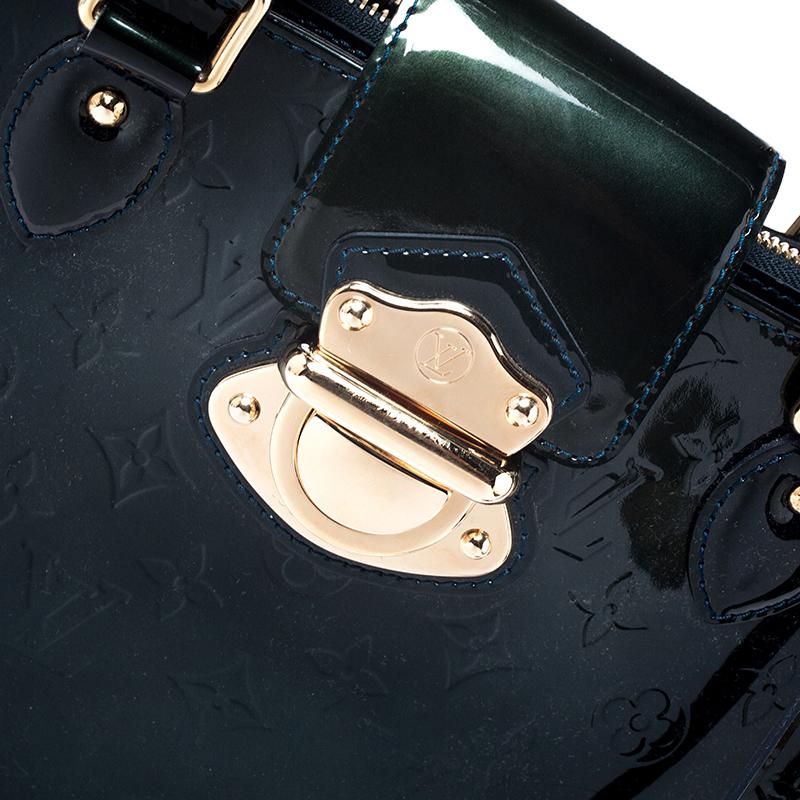 Women's Louis Vuitton Blue Nuit Monogram Vernis Melrose Avenue Bag