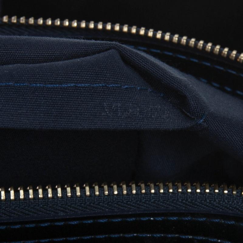 Louis Vuitton Blue Nuit Monogram Vernis Patent Leather Melrose Avenue Bag 10